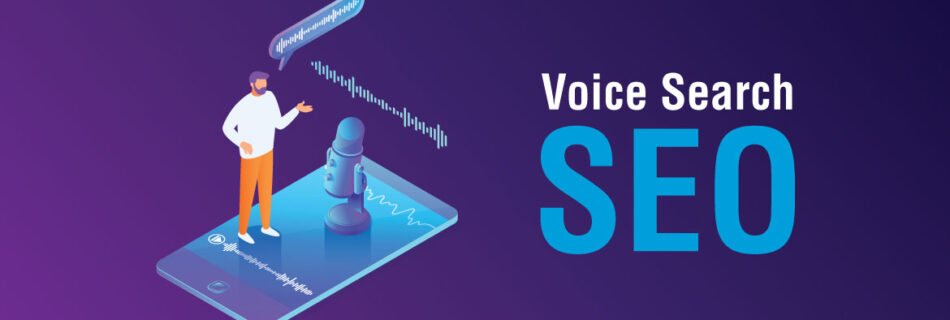 Voice search optimization concept showing digital search trends for 2025