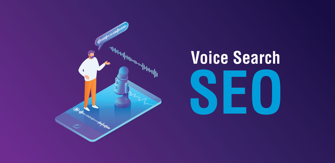 Voice search optimization concept showing digital search trends for 2025